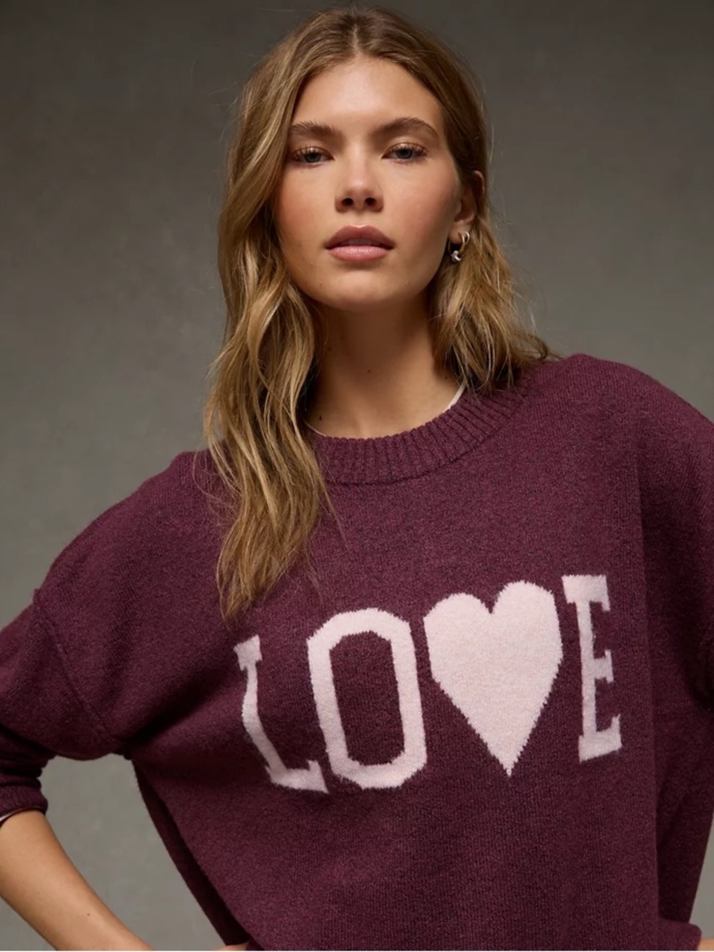American Eagle Whoa So Soft Love Sweater